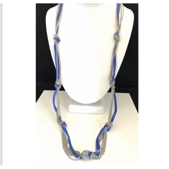 New Susan Graver Silver Strands Sueded Blue Cord QVC 1Z - Picture 3 of 5
